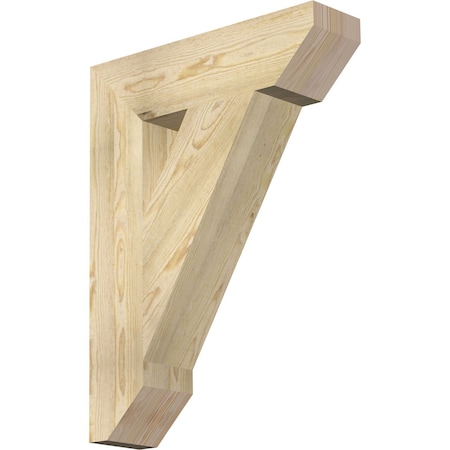 Ekena Millwork Traditional Slat Rough Sawn Bracket, Douglas Fir, 6"W x 24"D x 32"H BKT06X24X32TRA06RDF